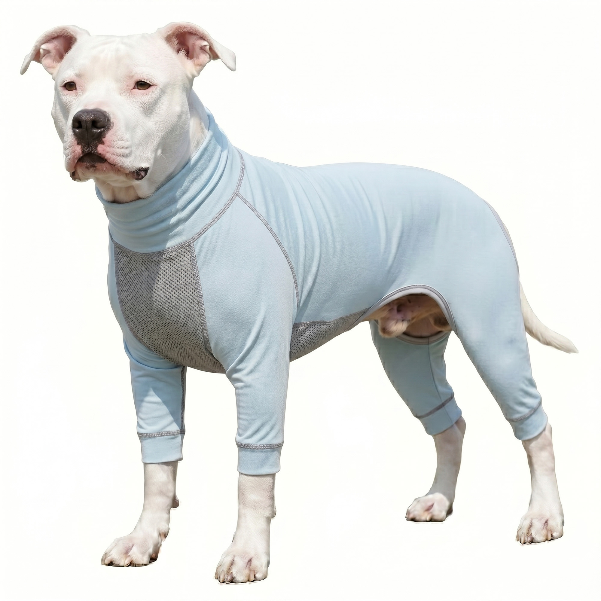 UPF 50+ Dog Sun Protection Shirt-Gray-green