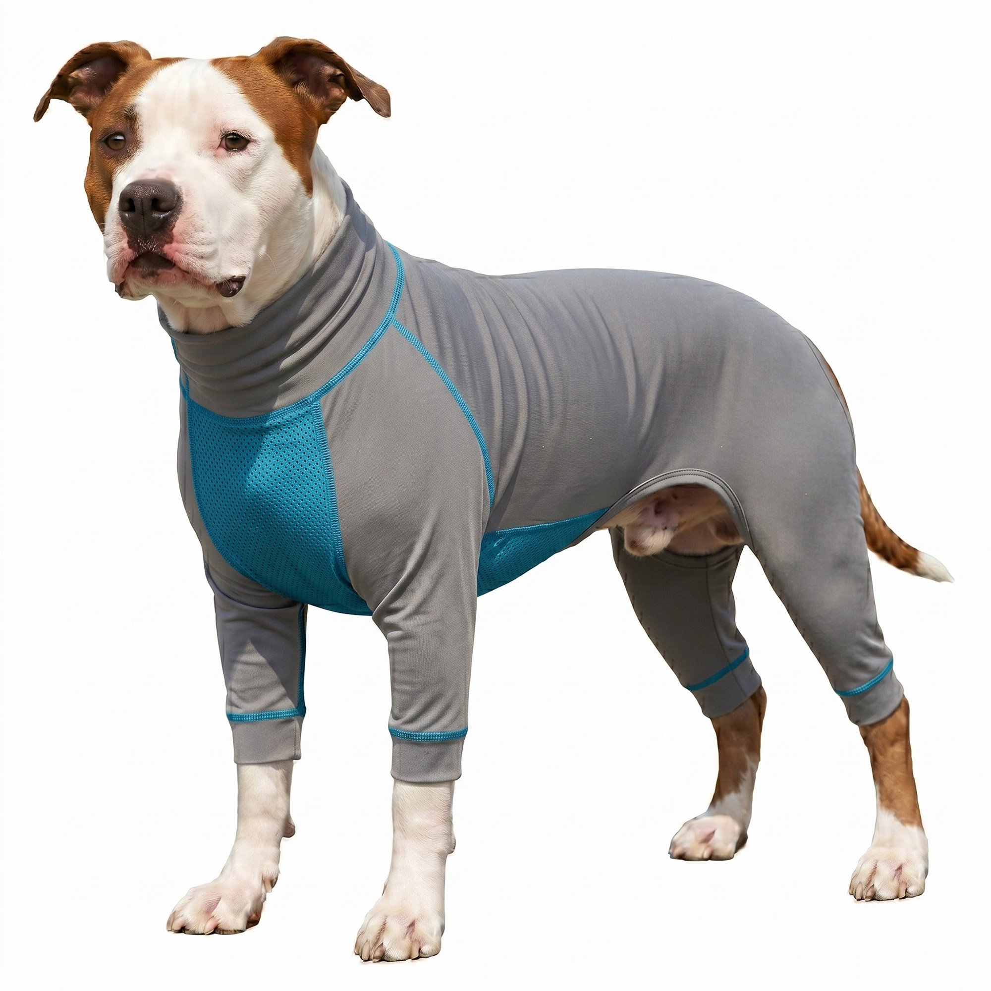 UPF 50+ Dog Sun Protection Shirt-Gray-green