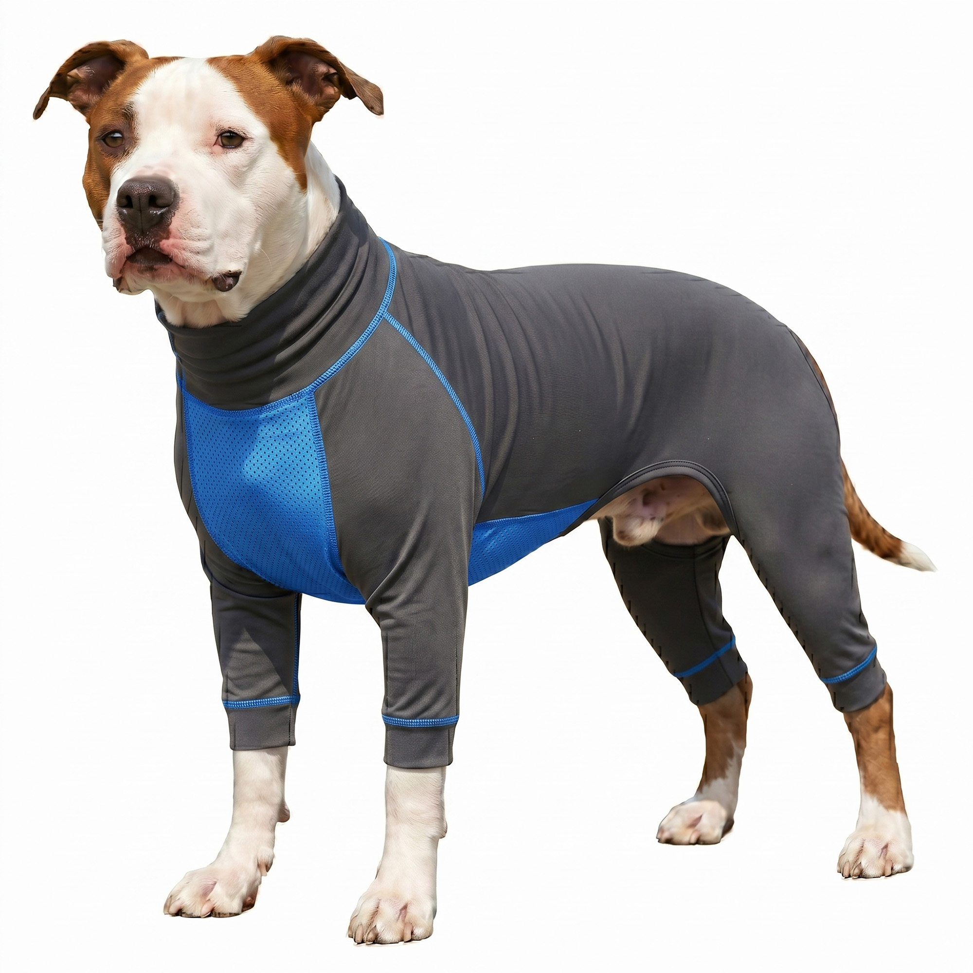 UPF 50+ Dog Sun Protection Shirt-Gray-green