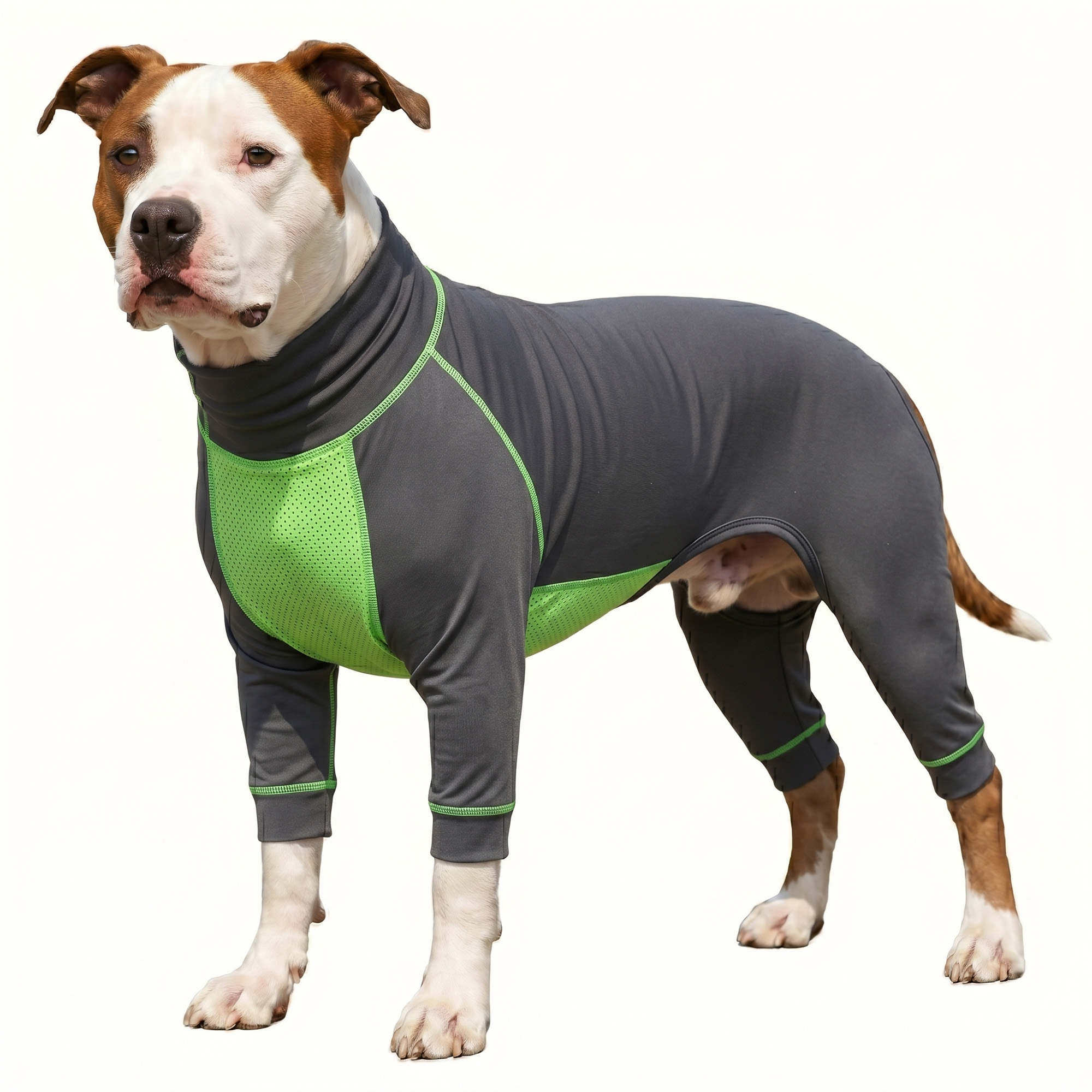 UPF 50+ Dog Sun Protection Shirt-Gray-green