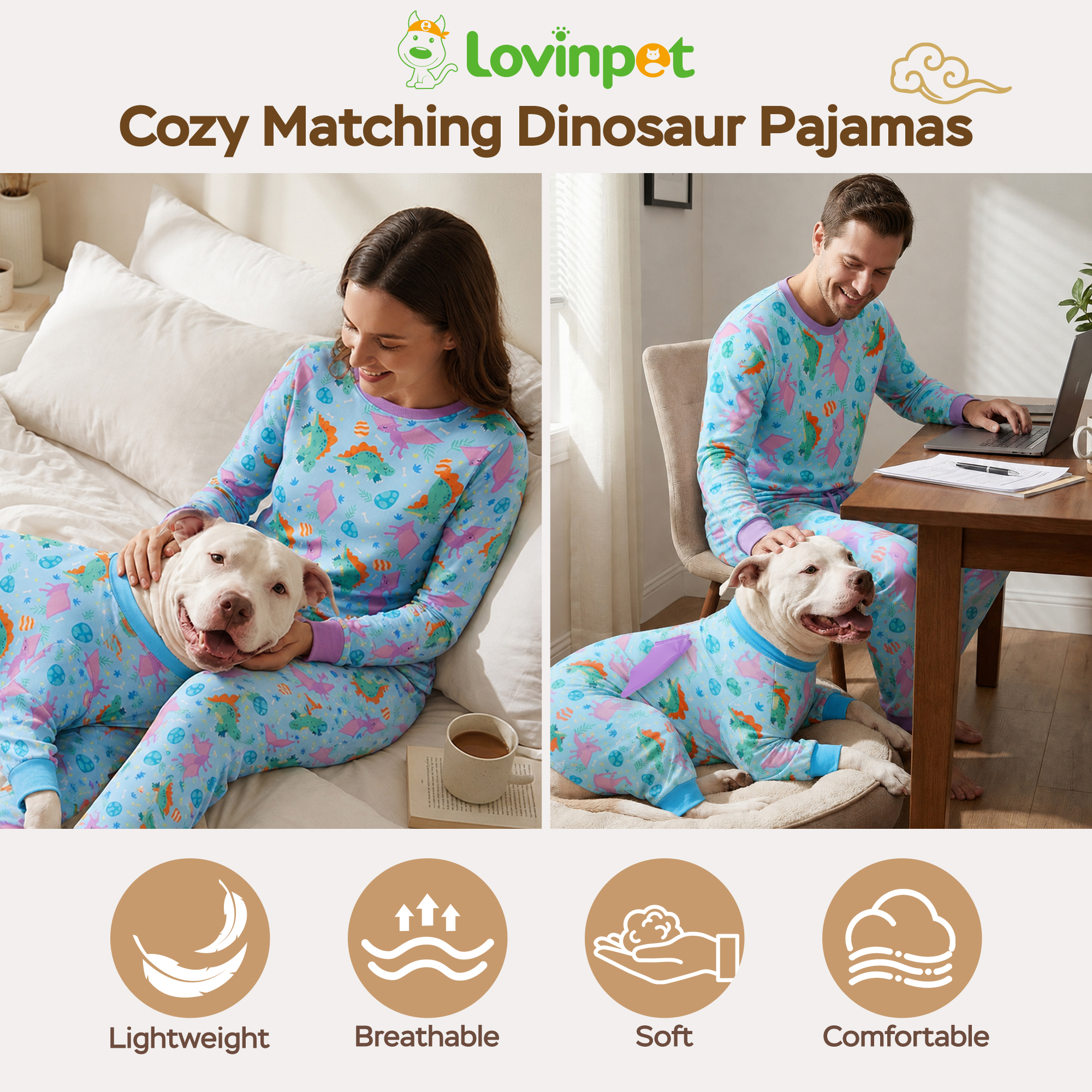 2-Piece Long Sleeve & Capri Pajama Set, White