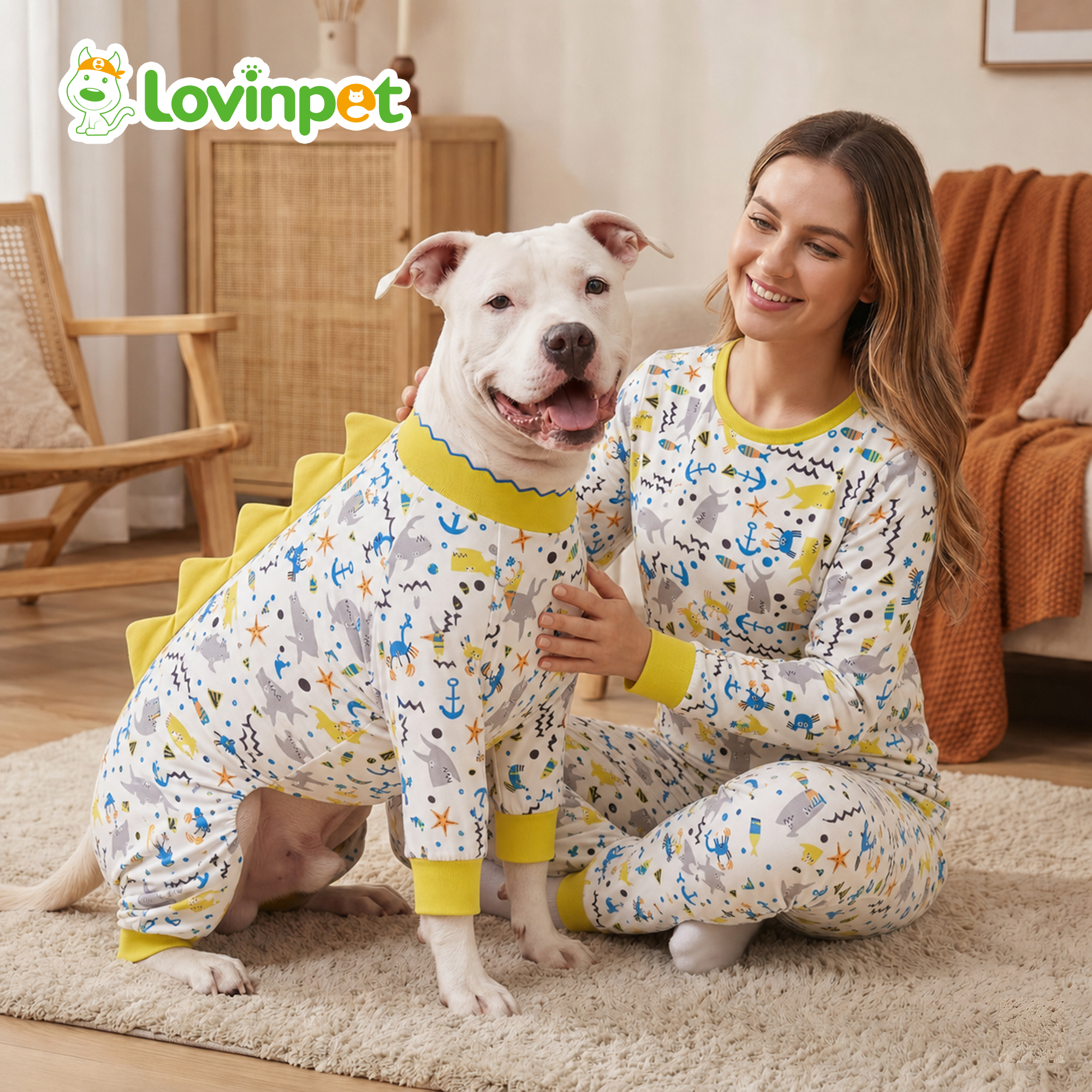 2-Piece Short Sleeve & Capri Pajama Set, Yellow