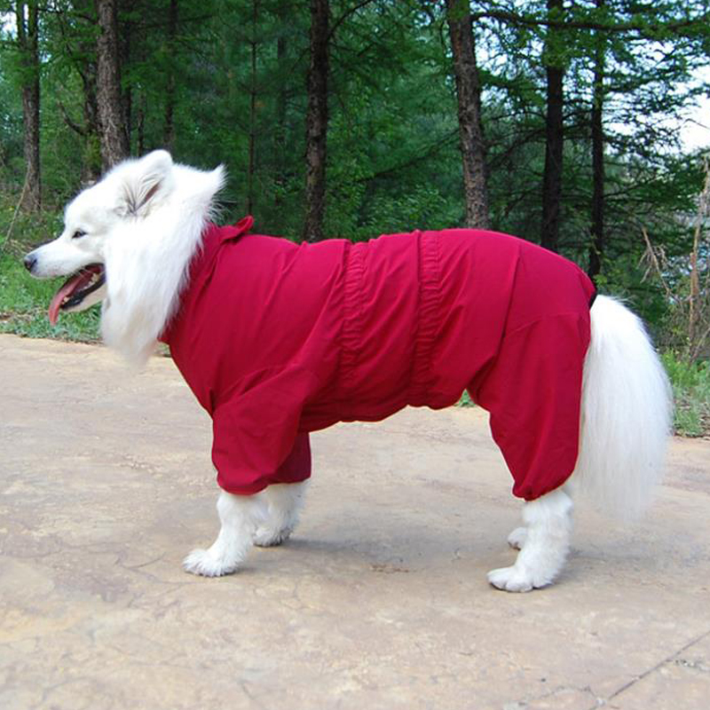 Waterproof Windproof Dog Raincoat - All-Inclusive Four-Legged Poncho for Medium and Large Breeds