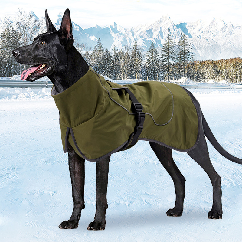 Pet waterproof windproof dog winter clothing thickened warm Weima Dubin German Shepherd medium large dog dog cotton Outdoor