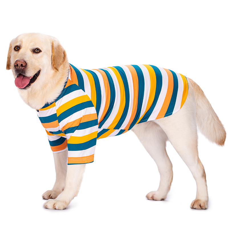 Dog clothes summer thin golden retriever Labrador Samo Alaska medium large dog pet cardigan T-shirt