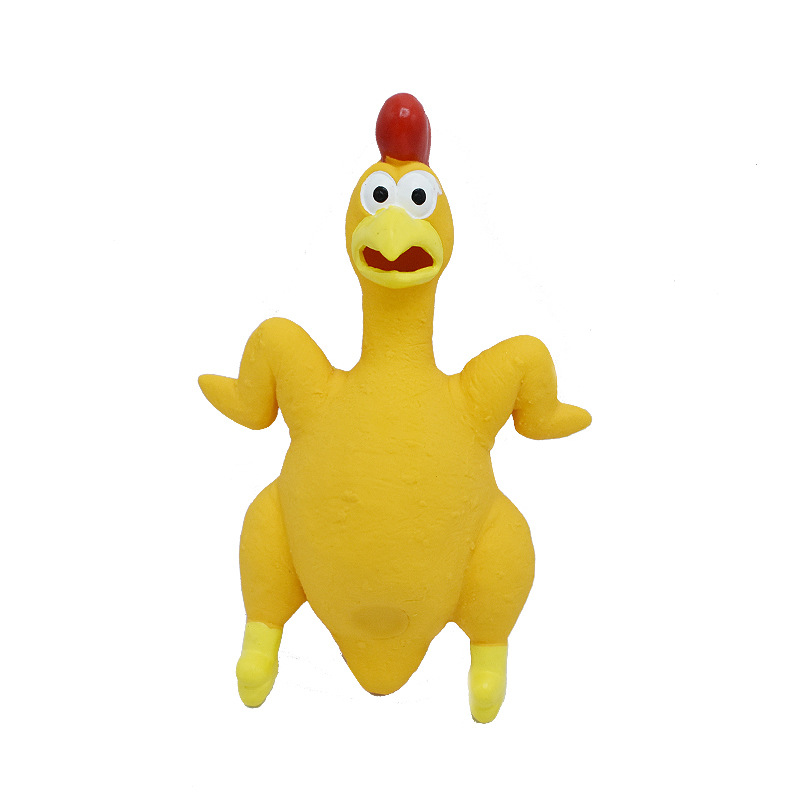 Amazon hot dog sound toy latex screaming chicken dog vent bite-resistant interactive Japanese and Korean pet supplies