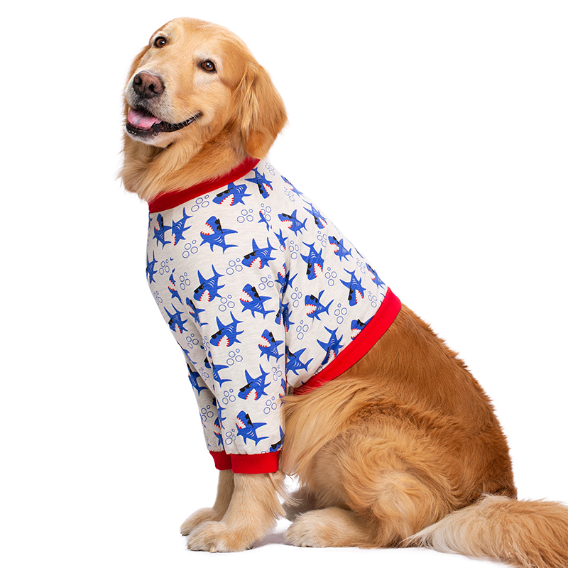Dog clothes thin summer elbow protection joint protection clothing golden retriever Labrador medium large dog pet two feet apparel