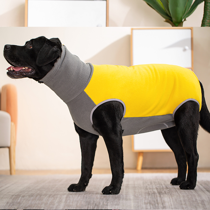 Winter Fleece Dog Vest for Large Dog Belly Protection