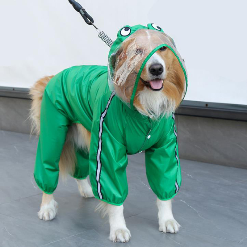 Lovinpet Cartoon Dog Raincoat - Waterproof Hooded Poncho for All Dog Sizes