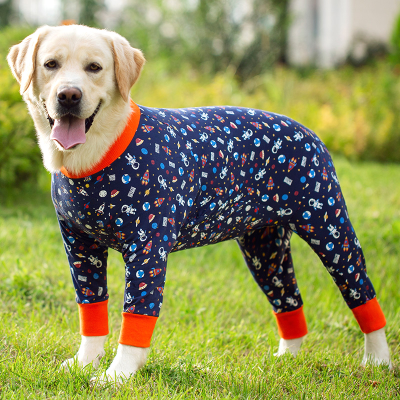 Dog clothes thin anti-lint golden retriever Labrador large dog pet all-inclusive bellyband joint protection four-legged pet clothing
