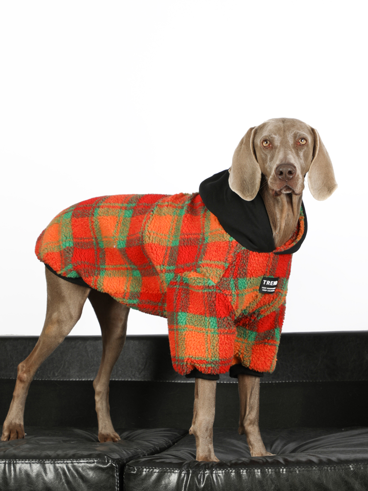 Cozy Thermal Lambswool Dog Hoodies - Winter Warmth for Large Breeds