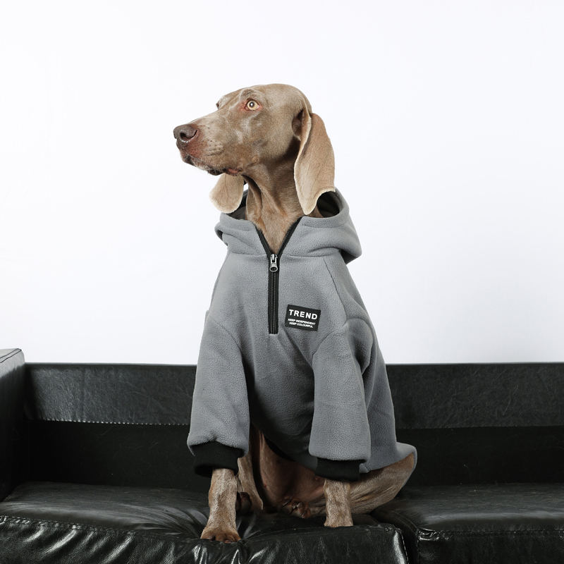 Warm Winter Hoodies for Large Dogs - Anti-Lint，Fleece ＆ Soild Color