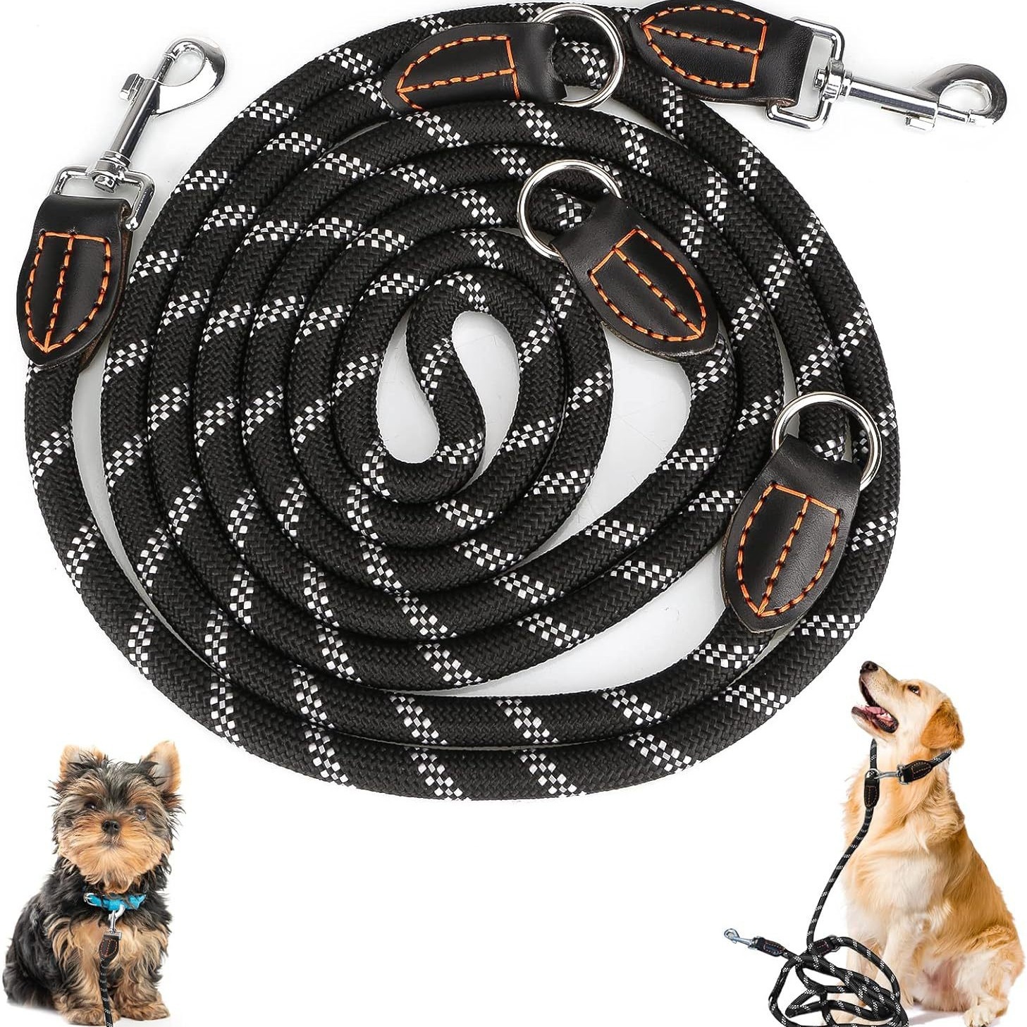 Dog hand holding rope medium large dog universal safety buckle dog leash collar dog walking P chain hand holding rope