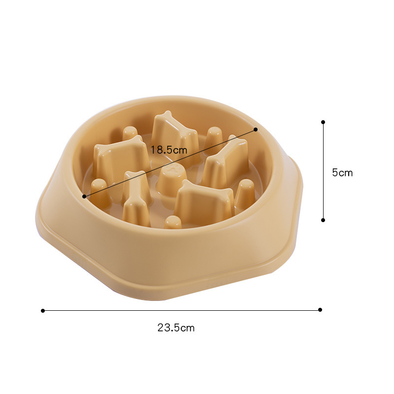 Pet Bowl slow down Food Bowl feeder anti-choke slow feeding bowl food bowl color practical dog bowl pet supplies small size dog tableware