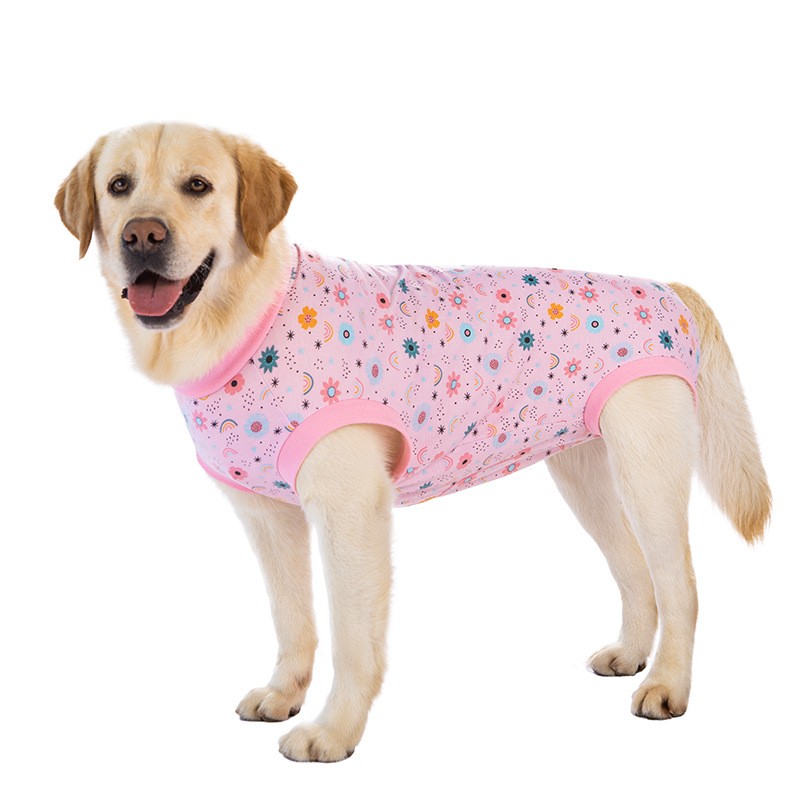 Dog sterilization surgical gown golden retriever Labrador weaning clothing all-inclusive bellyband anti-licking pet four-legged vest thin