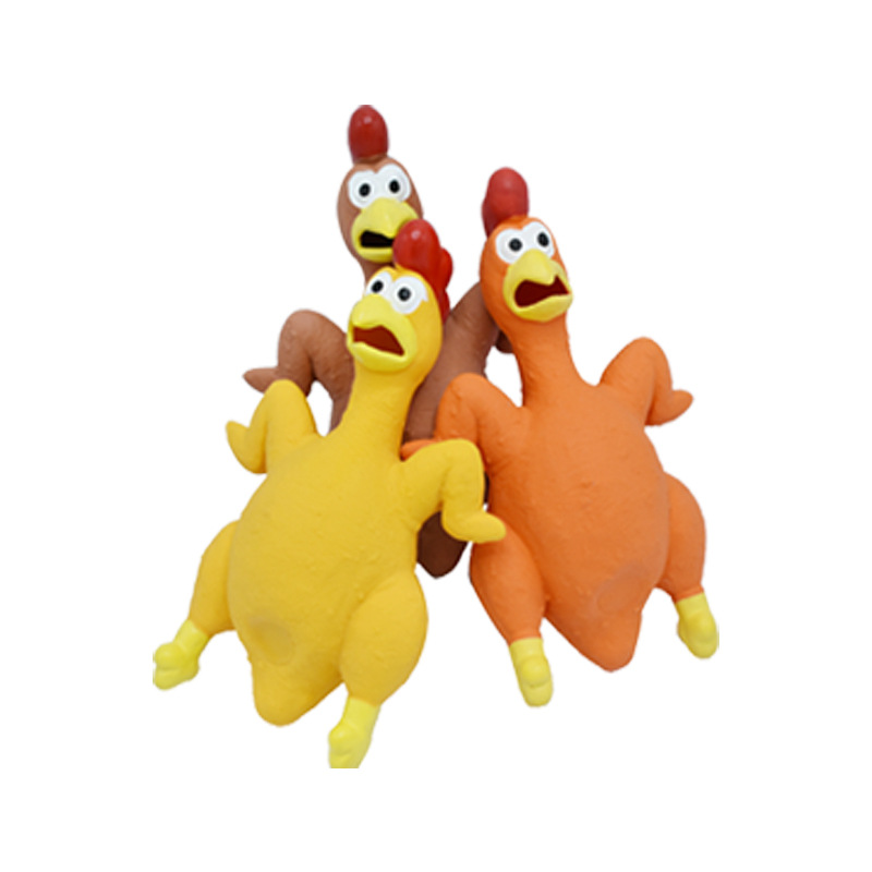 Amazon hot dog sound toy latex screaming chicken dog vent bite-resistant interactive Japanese and Korean pet supplies