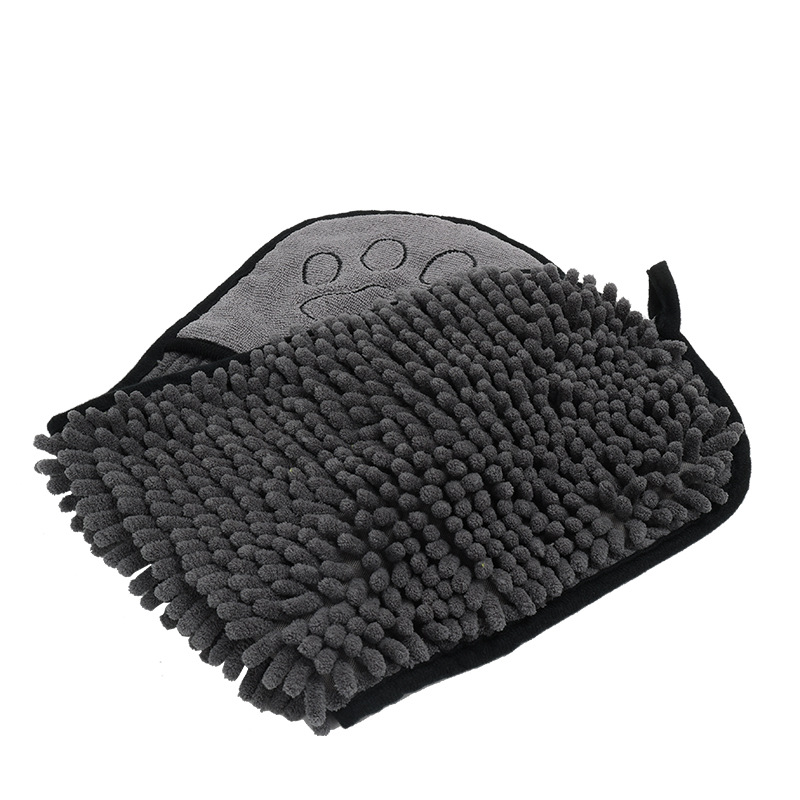 Pet bath towel dog cat quick-drying bath towel soft absorbent coral fleece bath towel pet supplies