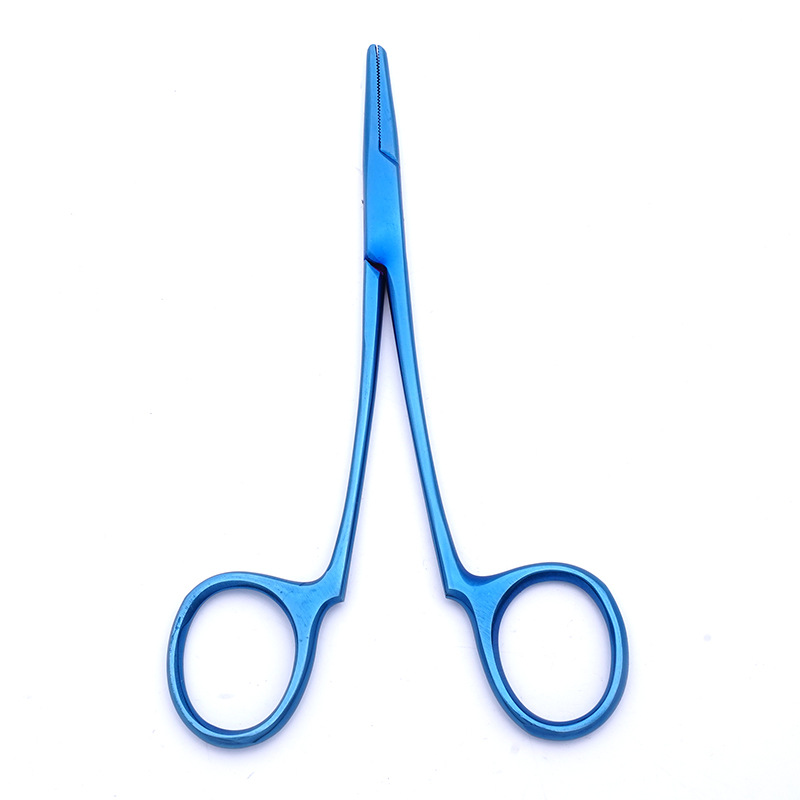 Stainless steel hemostatic forceps fishing pliers hook removing straight curved ear pulling pliers without shackle cupping clip