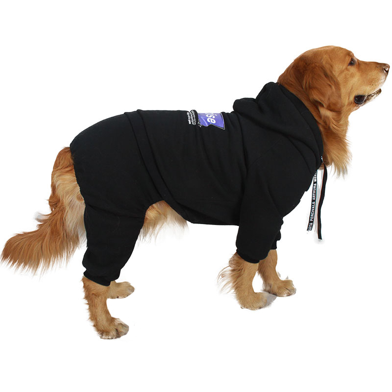 Fleece-Lined Hooded Dog Sweater for Medium and Large Breeds