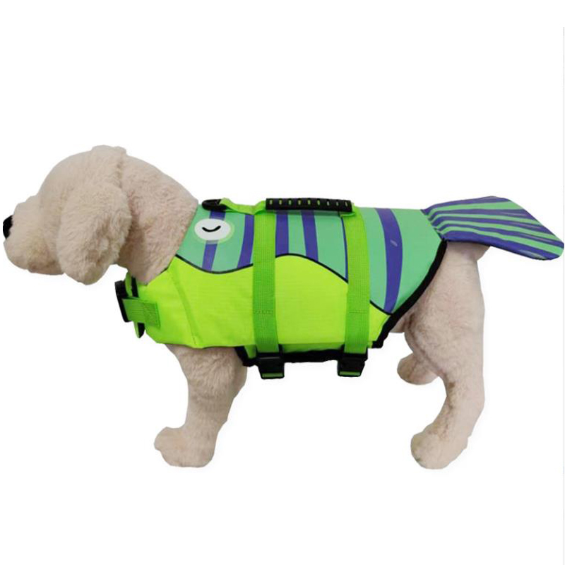 Cartoon Fishtail Dog Life Jacket | Swimming Safety Vest for All Sizes