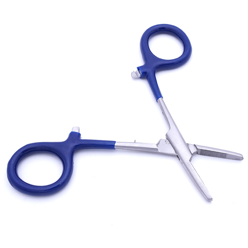 Stainless steel straight head with glue Hemostat hook taking hook remover fishing tool fishing pliers tripping gear