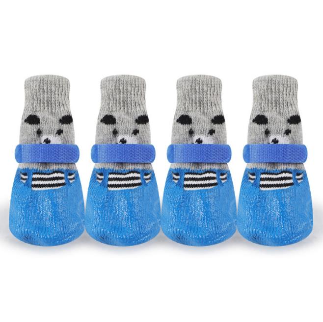 Pet Anti-drop socks small dog indoor non-slip waterproof socks Teddy bichon puppy warm anti-scratch anti-dirty