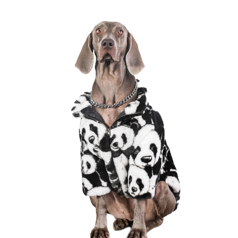 Panda Pattern Winter Hoodie for Large Dogs - Golden Retriever, Labrador, Samoyed, Border Collie