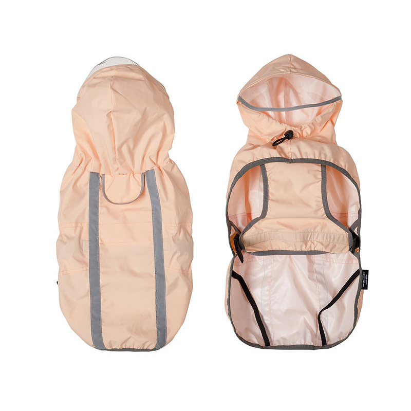 Lovinpet Waterproof Windproof Hooded Dog Raincoat with Hat Brim Cloak