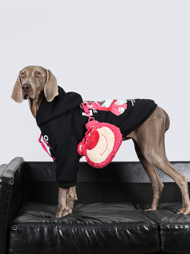 Cute Patterned Dog Hoodies for Large Dogs - Spring & Autumn Wear