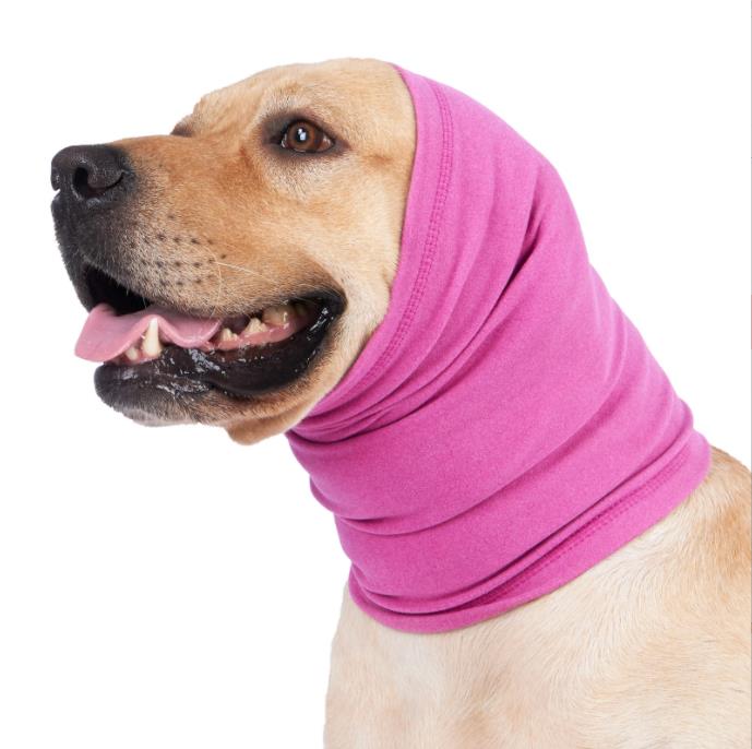 Pet dog soothing head cover scarf scarf anti-scare soothing mood large, medium and small dogs anti-Thunder bandana