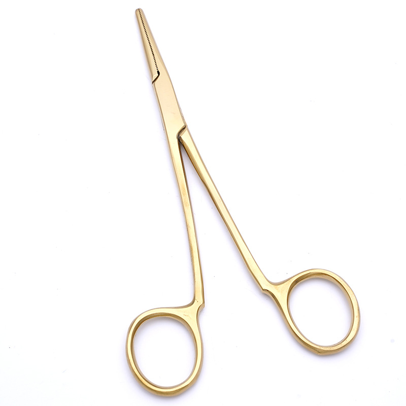 Stainless steel hemostatic forceps fishing pliers hook removing straight curved ear pulling pliers without shackle cupping clip