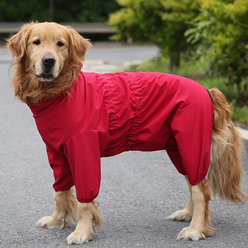 Waterproof Windproof Dog Raincoat - All-Inclusive Four-Legged Poncho for Medium and Large Breeds