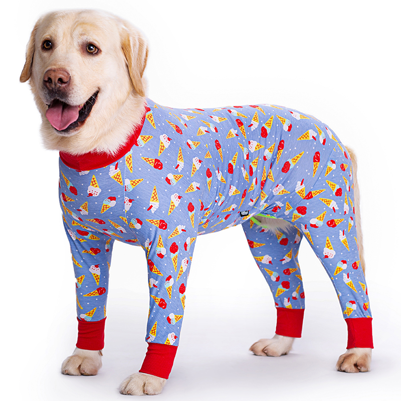 New dog clothes thin anti-lint golden retriever Labrador medium large dog pet joint care bellyband four feet