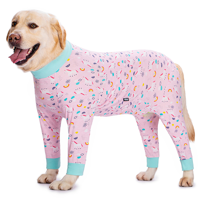 Dog clothes thin anti-lint golden retriever Labrador large dog pet all-inclusive bellyband joint protection four-legged pet clothing