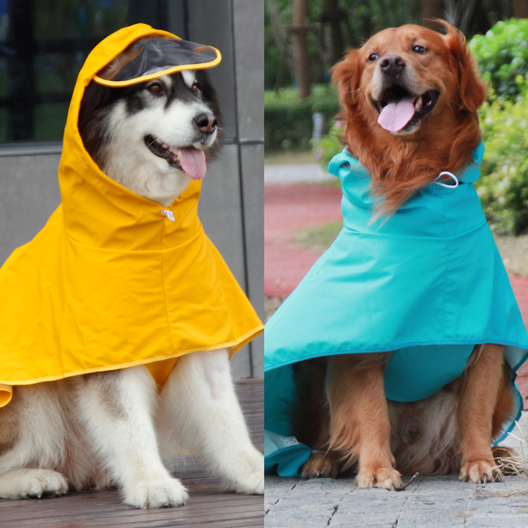 Big Dog raincoat poncho bellyband Corgi and Shiba Inu husky border collie Samoyed golden retriever Labrador Alaska