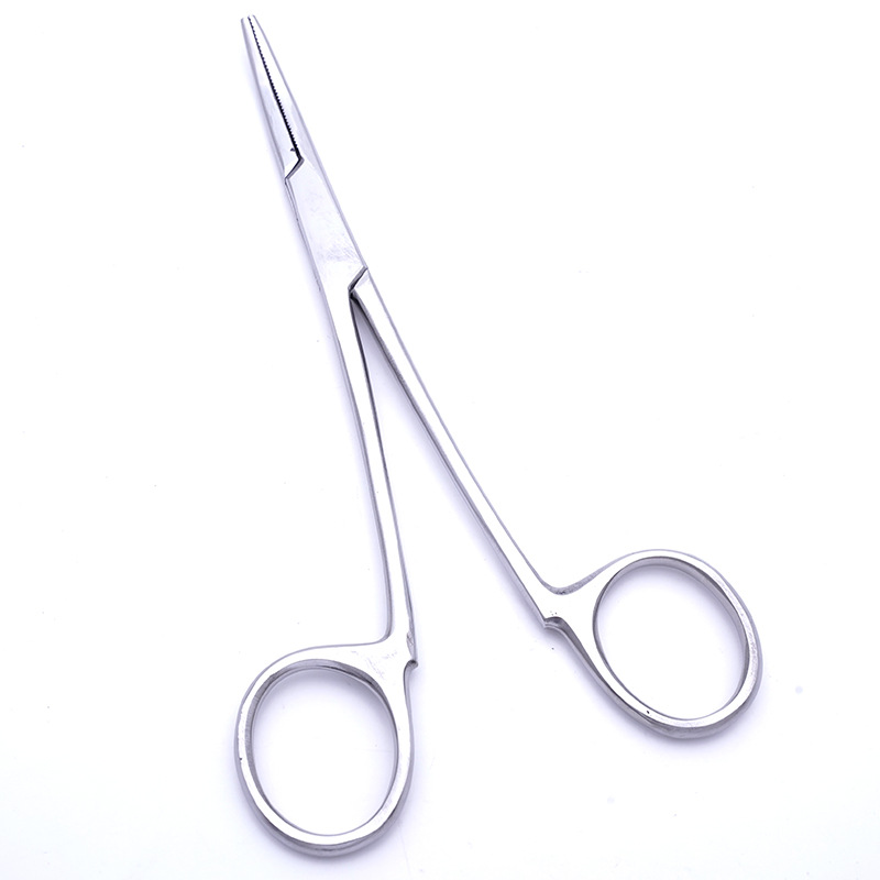 Stainless steel hemostatic forceps fishing pliers hook removing straight curved ear pulling pliers without shackle cupping clip