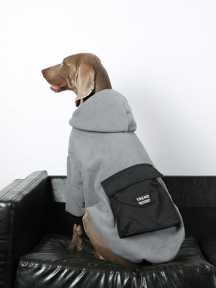 Warm Winter Hoodies for Large Dogs - Anti-Lint，Fleece ＆ Soild Color