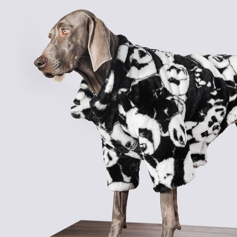 Panda Pattern Winter Hoodie for Large Dogs - Golden Retriever, Labrador, Samoyed, Border Collie