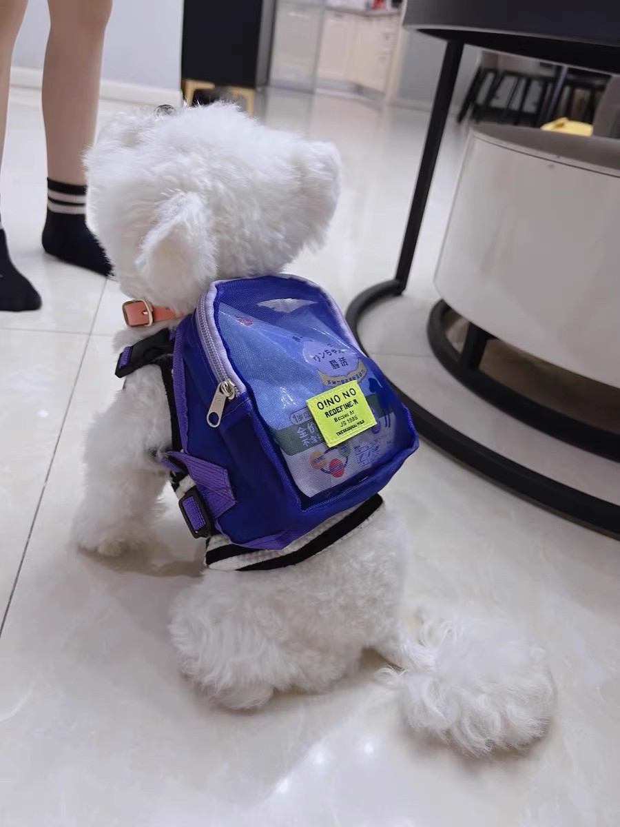 Dog Pet Dog backpack snack puppy schoolbag Teddy Bichon dog walking bag small dog mini out backpack