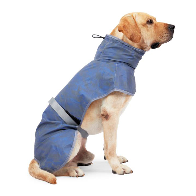 Pet Night Travel Reflective Dog Raincoat - Waterproof Safety Cloak for Large Breed