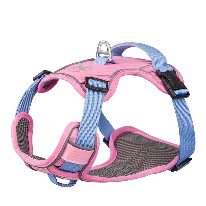 Dog hand holding rope vest-style chest strap outing strap dog harness small large dog Labrador dog leash
