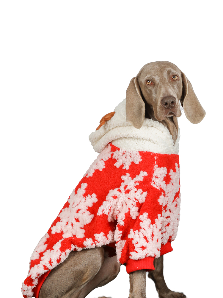Christmas Dog Hoodies for Large Breeds | Cute Winter Antler Hoodie