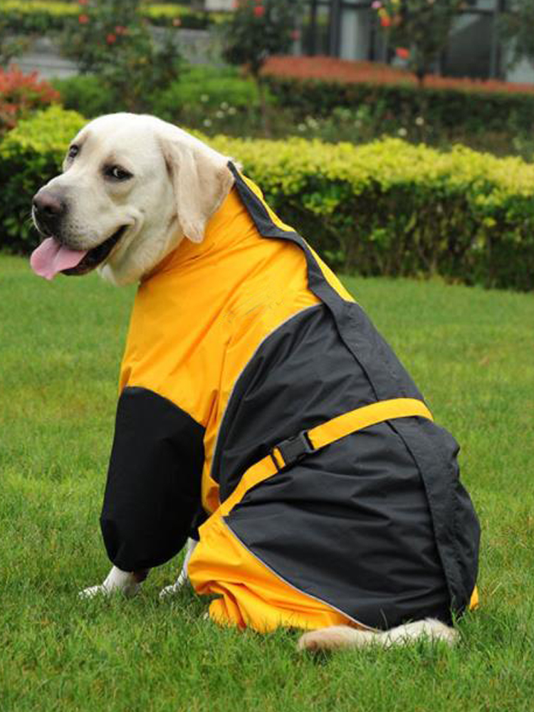 Lovinpet Four-Legged Dog Raincoat - Waterproof Windcheater for Medium to Large Breeds