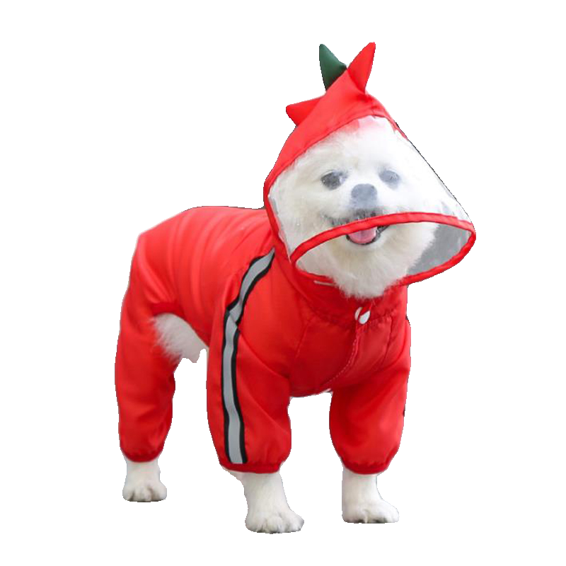 Lovinpet Cartoon Dog Raincoat - Waterproof Hooded Poncho for All Dog Sizes