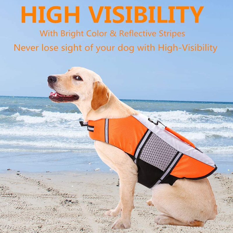 High Visibility Dog Life Jacket | Reflective Flotation Vest for All Sizes