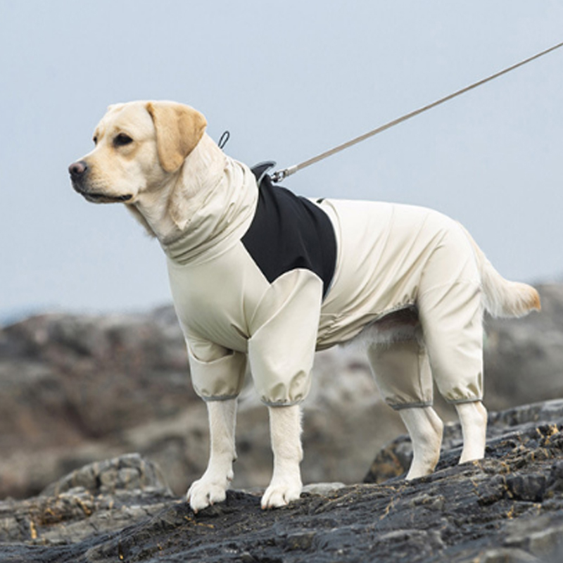 Lovinpet Waterproof Four-Legged Dog Raincoat for Large & Medium Dogs