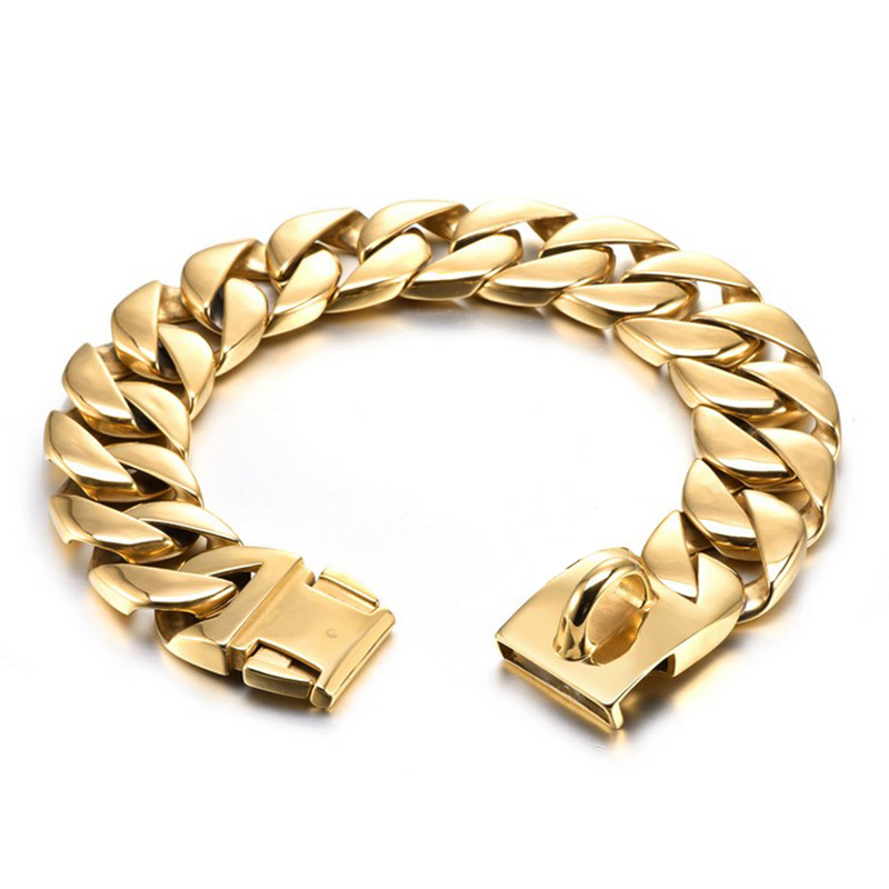 Dog bully dog collar collar stainless steel Jarre Aero bull gold necklace Dubin dog leash medium large dog Bulldog titanium steel