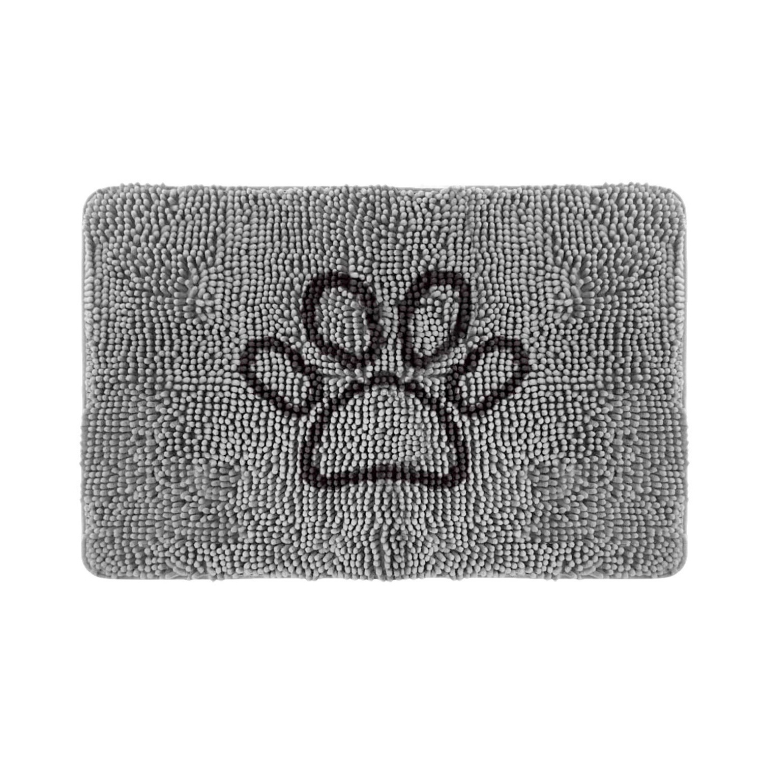 Pet dog chenille TPR bottom mat embroidered dog's paw non-slip mat door mat floor mat carpet