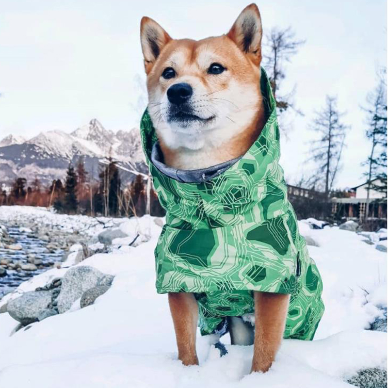 Lovinpet Waterproof Cotton-Padded Dog Coat - Windproof Winter Jacket with Neck Protection for Medium to Large Breeds