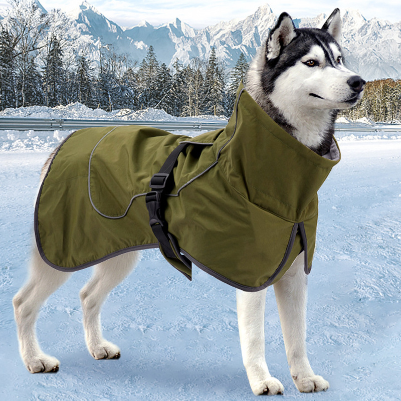 Pet waterproof windproof dog winter clothing thickened warm Weima Dubin German Shepherd medium large dog dog cotton Outdoor